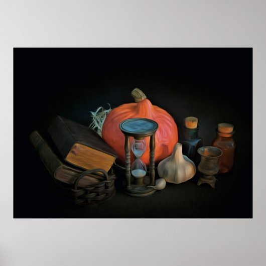 テーブルで準備されるハロウィンの属性 ポスター (正面)