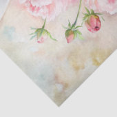 テーブルにエレガントピンクの牡丹が飾られた花瓶 薄葉紙 (詳細)