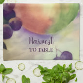 テーブルに収穫 – 果樹園フルーツティータオル キッチンタオル (折り畳み)