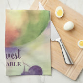 テーブルに収穫 – 果樹園フルーツティータオル キッチンタオル (四つ折り)