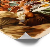 テーブルに座る巡礼者 ポスター (角)