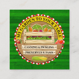 テーブルに新しい私の庭 スクエア名刺