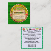 テーブルに新しい私の庭 スクエア名刺 (正面/裏面)