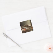 テーブルに残る魚の一生 スクエアシール (封筒)