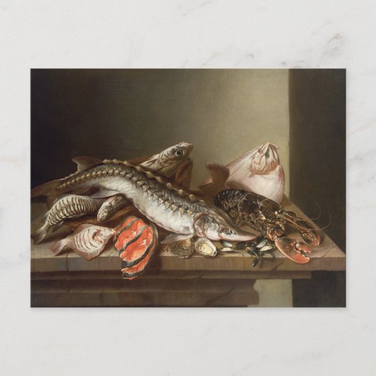 テーブルに残る魚の一生 ポストカード (正面)