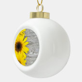 テーブルのひまわり セラミックボールオーナメント (右)