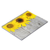 テーブルのひまわり ノートブック (左側)