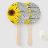 テーブルのひまわり ハンドファン (正面&裏面)