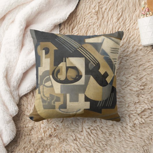 テーブルのギターそしてデザート用深皿、1918年 クッション (ブランケット)