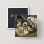 テーブルのギターそしてデザート用深皿、1918年 缶バッジ (正面&裏面)