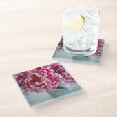 テーブルのシャクヤク ガラスコースター (アングル)