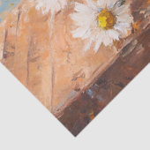 テーブルのデコペに素朴ひまわりの花とデイジー 薄葉紙 (詳細)