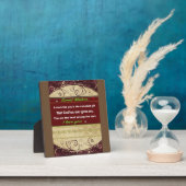 テーブルのトッププラーク、私の母への贈り物、引用文 フォトプラーク (インサイチュ)