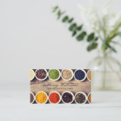 テーブルのハーブとスパイス 名刺 (スタンド正面)