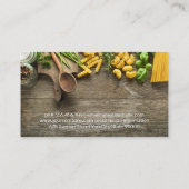 テーブルのパスタ | シェフハット 名刺 (裏面)