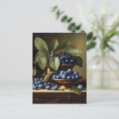 テーブルのブルーベリー ポストカード (スタンド正面)