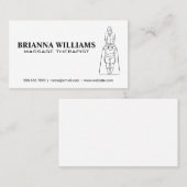 テーブルのマッサージセラピストセッション 名刺 (正面/裏面)