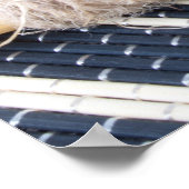 テーブルの上にフレッシュサラダを付けた対角組成 ポスター (角)