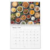 テーブルの上のさまざまな食べ物 カレンダー (2月 2027)