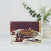 テーブルの上のブドウとクルミSisley Impressionist ポストカード (スタンド正面)