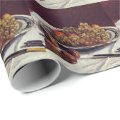 テーブルの上のブドウとクルミSisley Impressionist ラッピングペーパー (ロールコーナー)