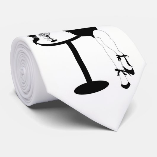 テーブルの上の女性 ネクタイ (ロール)