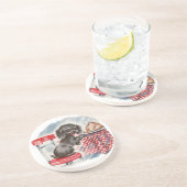 テーブルの上の子犬 コースター (側面)