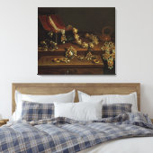 テーブルの上の宝石の棺 キャンバスプリント (インサイチュ (寝室))