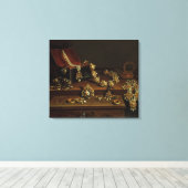 テーブルの上の宝石の棺 キャンバスプリント (インサイチュ (ウッドフロア))