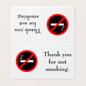 テーブルの上の禁煙の印 名刺 (外部フラット)