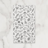 テーブルの上の食べ物 ギフトタグ (裏面)