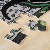 テーブルの上の黒猫 ジグソーパズル (側面)