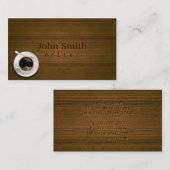 テーブルの作家の名刺の熱いコーヒー 名刺 (正面/裏面)