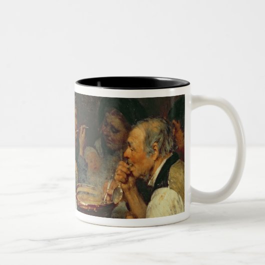 テーブルの労働者、Thueringen 1875年 ツートーンマグカップ (右)