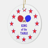 テーブルの卓球の王 セラミックオーナメント (左)