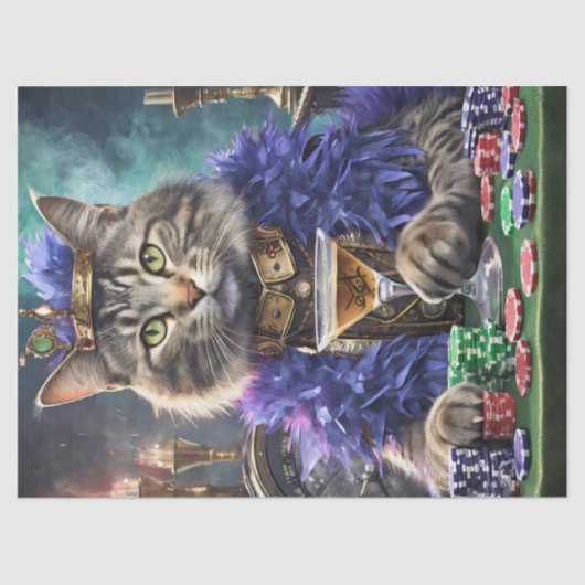 テーブルの女王ネコ遊のカード 薄葉紙 (正面)