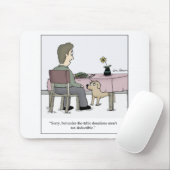 テーブルの寄付の下で犬は漫画に課税します マウスパッド (マウス)