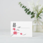 テーブルの座席カード桜の倍の幸福 プレイスカード (スタンド正面)