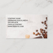 テーブルの様々なコーヒー豆 名刺 (裏面)