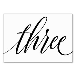 テーブルの番号 - ラックス タイポグラフィー(ブラック)3 テーブルナンバー