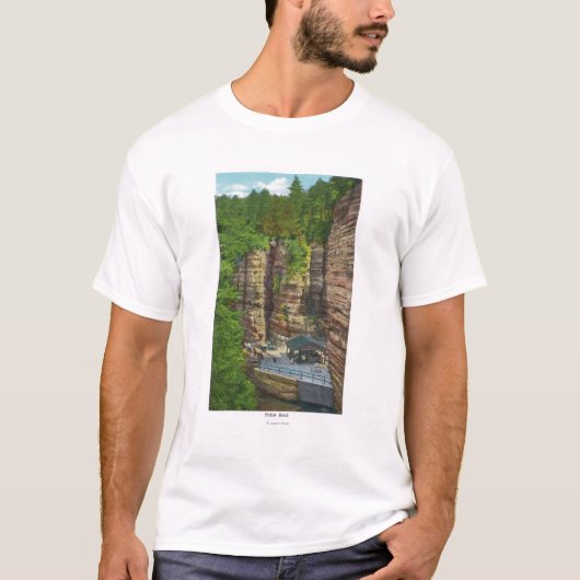 テーブルの石の眺め Tシャツ (正面)