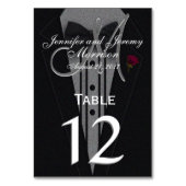 テーブルの第|黒いタキシード テーブルナンバー (裏面)