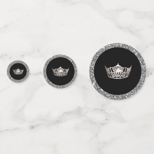 テーブルの紙吹雪グリッターの王冠の組合せ コンフェッティ (裏面)