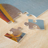 テーブルの花瓶にひまわり ジグソーパズル (側面)