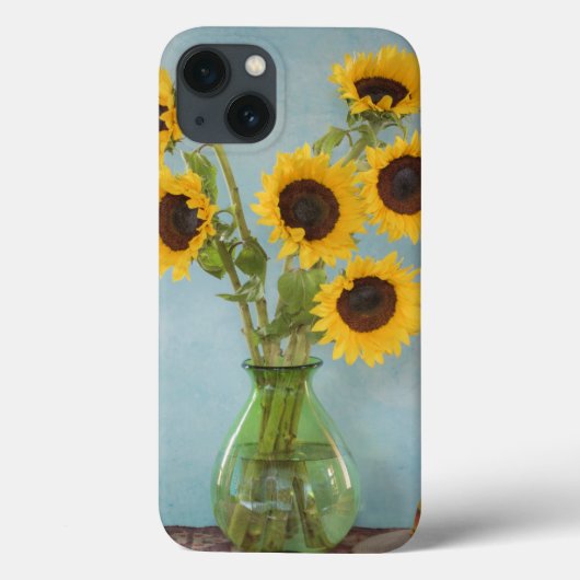 テーブルの花瓶にひまわり Case-Mate iPhoneケース (裏面)