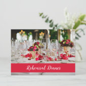 テーブルの設定のリハーサルの夕食の招待状 招待状 (スタンド正面)