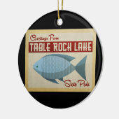 テーブルのrock湖の魚のヴィンテージ旅行 セラミックオーナメント (左)