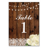 テーブルは結婚式のレースカード表示に番号を付けます テーブルナンバー (裏面)