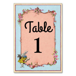 テーブルは結婚式の不思議の国のウサギカードに番号を付けます テーブルナンバー