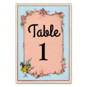 テーブルは結婚式の不思議の国のウサギカードに番号を付けます テーブルナンバー (裏面)